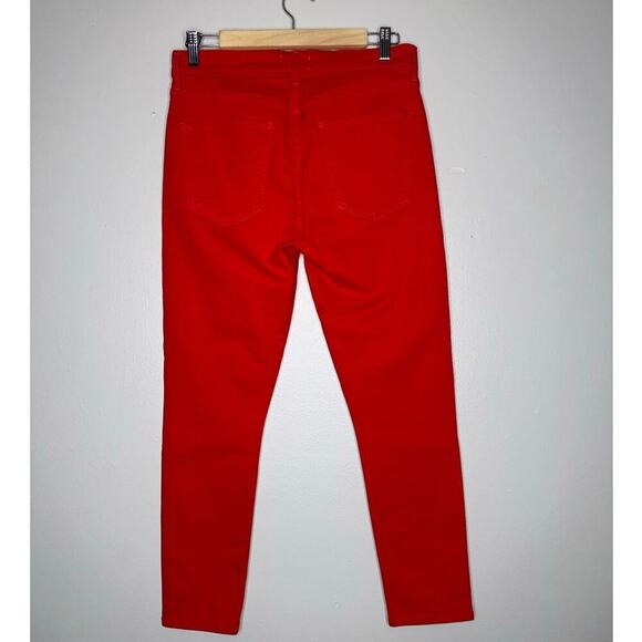 Agolde High Rise Skinny Jeans Sold Red No Holes Size 30 - Picture 6 of 6